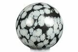 Polished Snowflake Obsidian Sphere - Utah #246250-1